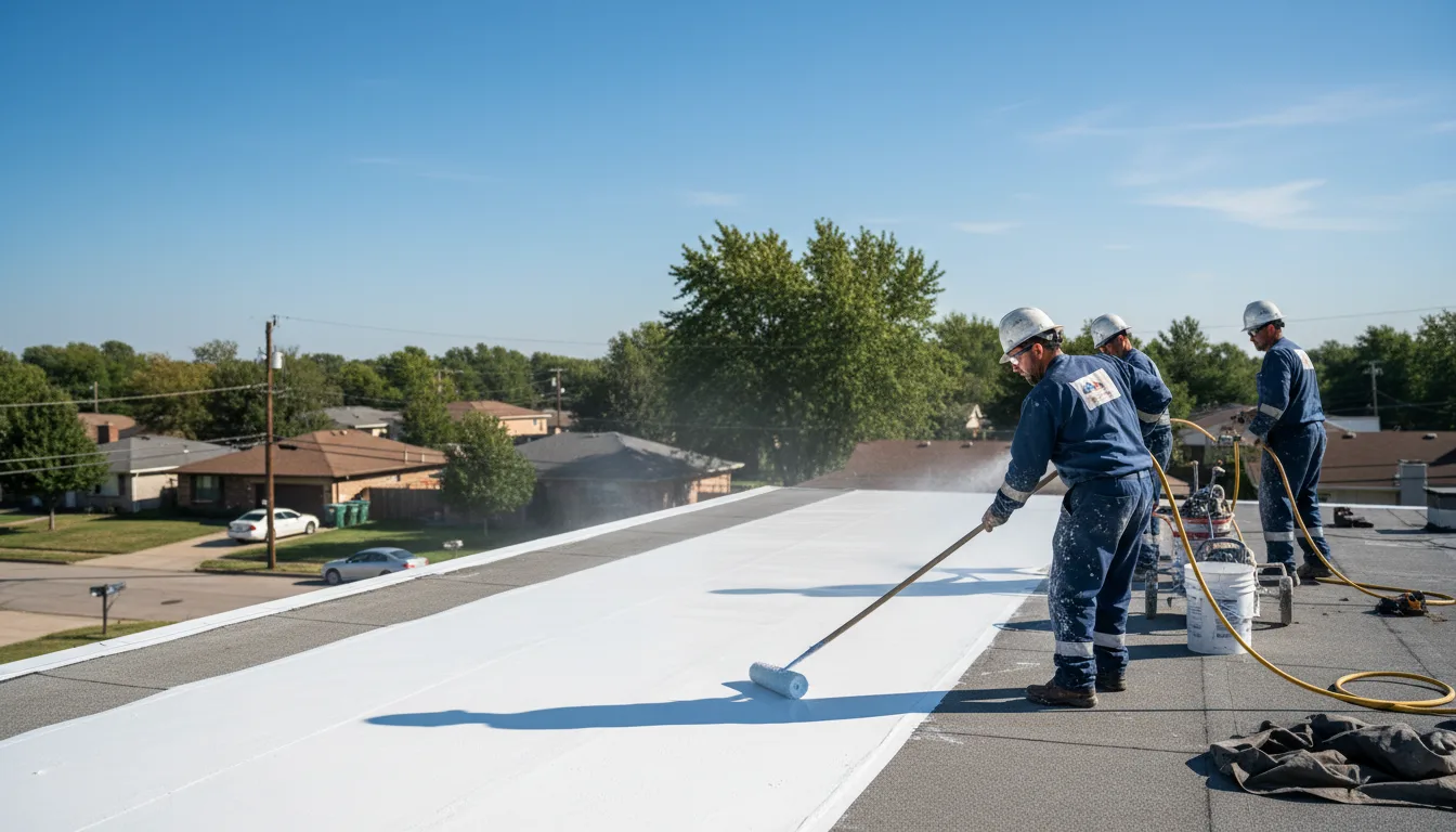 Commercial roof coating in Canute, OK near me